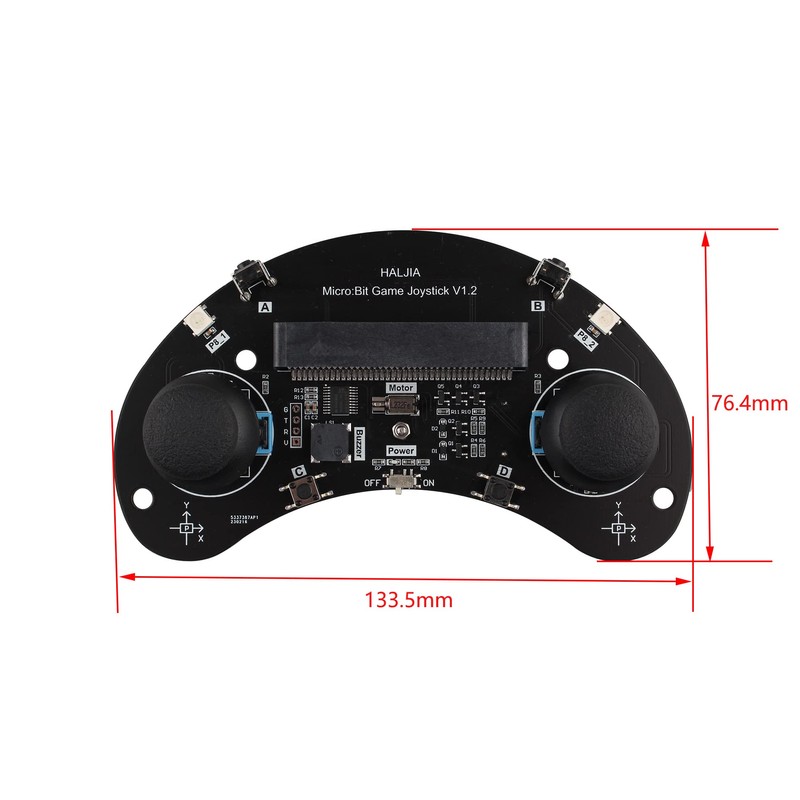 HALJIA Wireless Control Handle Kompatibel mit BBC Micro:bit V2, Robotic