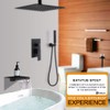 Drettyer Wall Mount Tub Spout,Soild Brass Waterfall Bath Bathtub Faucet
