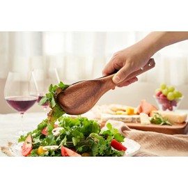 KEVNHAUN KDS.4327 KDS.4327 KEVNHAUN Salad Tongs That Can Be Used In Hotel-Style Stylish Natural Wood Tongs, Salad Tongs, Asymmetrical, Easy To Grab Any Plate, Lightweight And Durable, Can Be Used For
