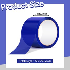 Ireer 6 Rolls Construction Sheathing Tape 3" x 55 Yards Seaming Tape Vapor Barrier Tape Epoxy Resin Tape House Wrap Tape for Foam Board Insulation, Vapor Barrier, House Wrap, Blue