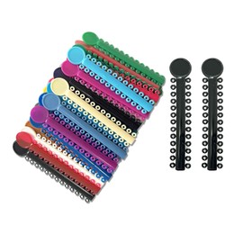 40 Stripes Orthodontic Ligature Ties(1040 pcs) Braces Rubber Bands O-Ring for Brace, Random Color