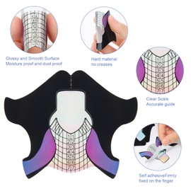 AHIER Nail Forms, 100PCS Acrylic Swallow Self Adhesive Gel Nail Extension Nail Forms for DIY Tool UV Gel Forms Guide Stickers