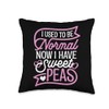 Sweat Peas Plants Live Decor Flower Seeds Gardener Throw Pillow