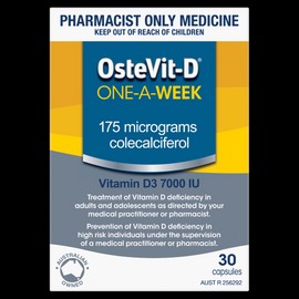 OsteVit-D Vitamin D3 7000IU 1-A-Week 30 Capsules (S3) (Limit of ONE per Order)