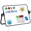 DONGDA Dry Erase Whiteboard A4, Double Sided Magnetic Whiteboard with