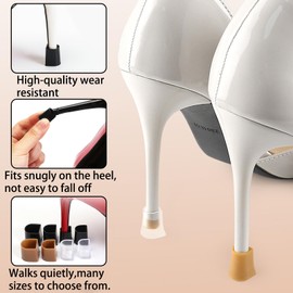 15 Pairs Heel Protectors High Heels, 5 Sizes Heel Protectors, Heel Protection, Non-Slip Pumps, Heel Protectors, Heel Caps Protection for Grass, Wedding, Outdoor Activities
