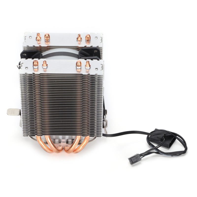 CPU Air Cooler Dual Tower 4 Heatpipes LED Light CPU
