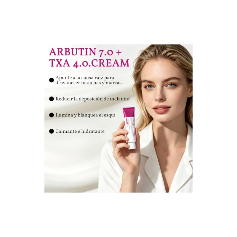 Arbutin 7.0 + TXA 4.0 Cremas Manchas Faciales, Reduce la