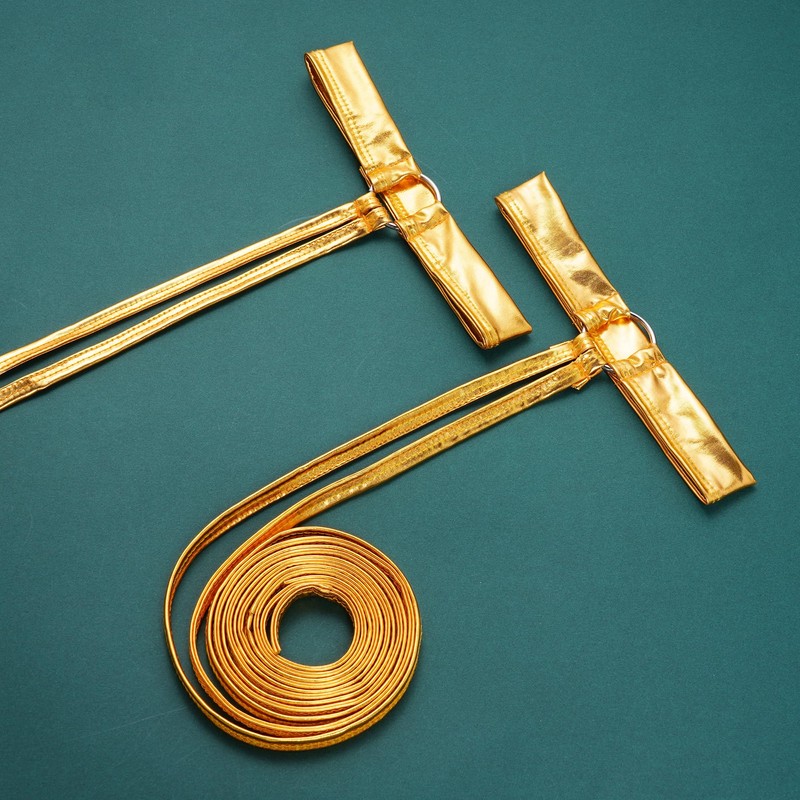 SUMERSHA Women Rave Leg Wraps Festival Dancing Party Shiny Metallic