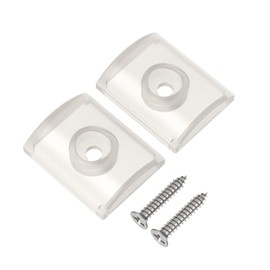 Wall Jamb Bumper for Glass Sliding Shower Doors Suitable for Shower Glass Moving Doors, Clear Shower Doors Bumper with Screws for Use with Sliding Tub Enclosure, Shower Door Replacement Parts, 2 Pc