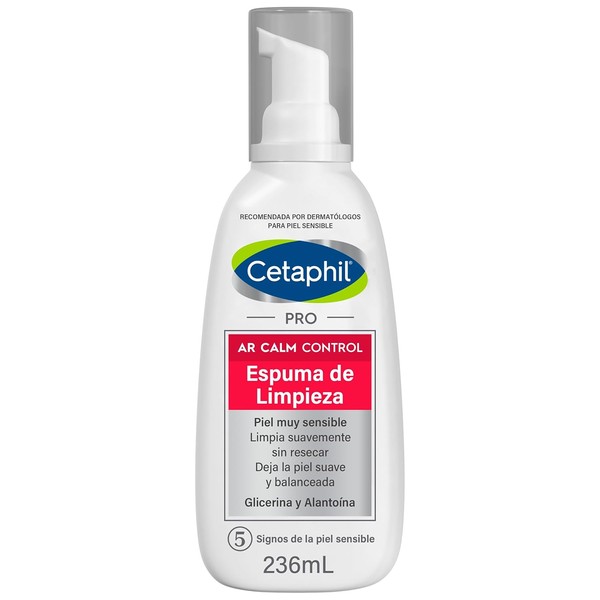 Cetaphil PRO AR Calm Control Espuma de Limpieza, Limpia y