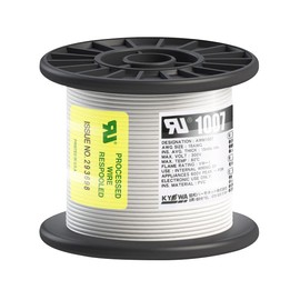 Kyowa Harmonet UL1007 AWG18 Heat Resistant Vinyl Insulated Wire Reel Winding 166.2 ft (50 m) White