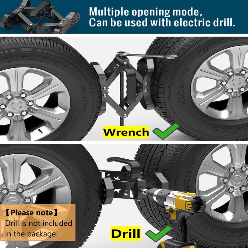 Rvdeaa X-Shaped Wheel Chocks for Travel Trailer【Allow Drill Adjust】 RV