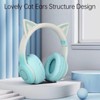 RGB Light Cat Ear Headphone, Foldable 3.5mm Wired Wireless BT