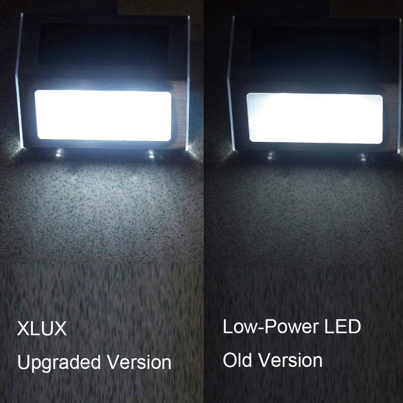 XLUX Solar Powered Lights for Deck Steps Stairs Fences Pathway