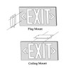 Glow-in-The-Dark Exit Sign Red - UL924 Listed - Double-Sided -