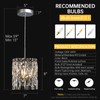 NISIDUN Modern K9 Crystal Pendant Lights Kitchen Island, Chrome Chandeliers