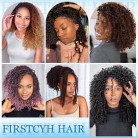 Passion Twsit Hair 14 Inch - 27# Yankee Twist Crochet Hair 10Packs Passion Twist Braiding Hair Prelooped Mini Spring Twist Crochet Hair for Black Women(14 Inch,27#)