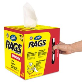 azsxd Scott 75260 Rags in a Box, White 4 Boxes (200 Towels per Box)