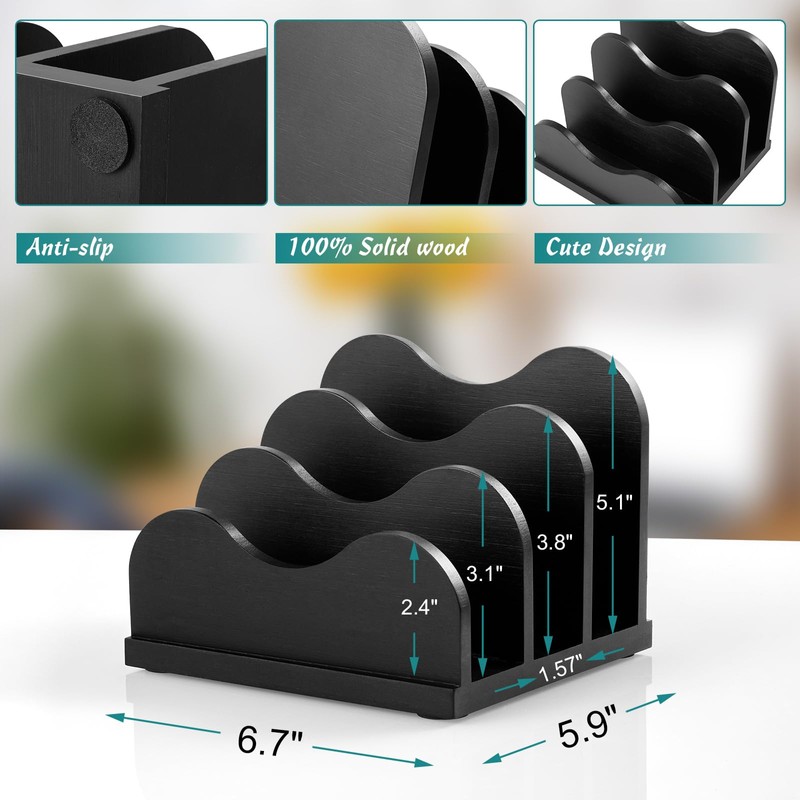 DRASTAR Mail Organizer Countertop, Letter Holder for Desk, Mail Sorter