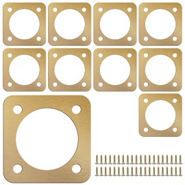 10Pcs Bird House Guard with Copper Portal 1 1/2 Inch Opening Rustproof Metal Bluebird House Predator Guard with Screw Sturdy Bird House Hole Protector Guard for Outdoor