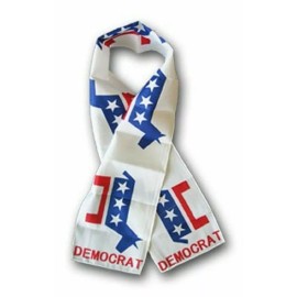 RFCO Democrat Democratic Lightweight Flag Printed Knitted Style Scarf 8"x60"