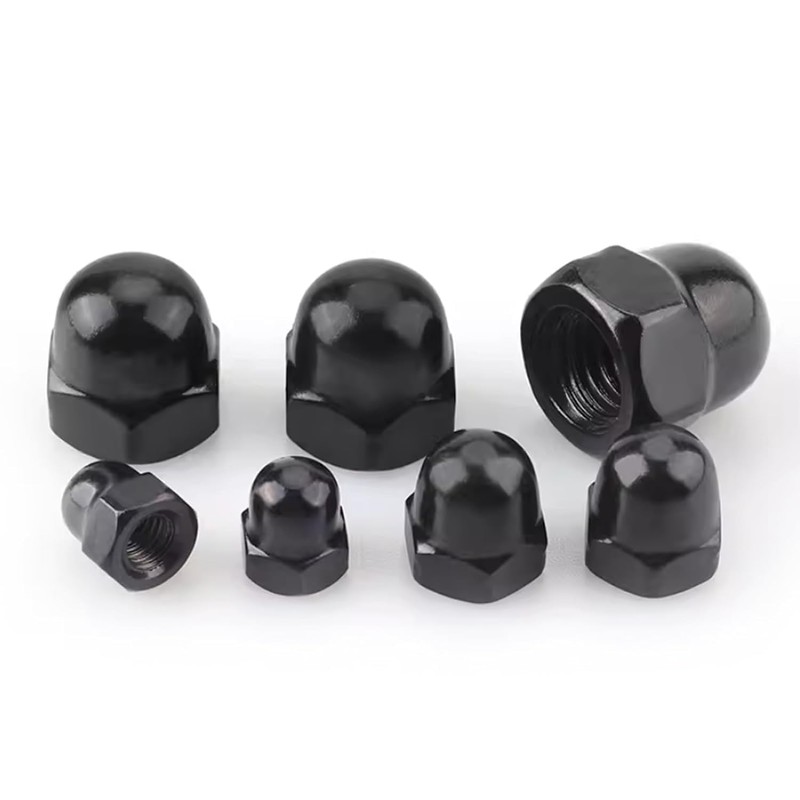 5/16-18" Black Acorn Cap Nuts, Acorn Nut Stainless Steel 18-8(304),