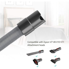Flexible Extension Hose Attachment for Dyson V15/ V8/ V7/ V10/ V11 Torque/ Drive/ Outsize/ Absolute/ Animal/ Trigger/ Motorhead/ Trigger/ Car+Boat Cordless Vacuum Cleaner Accessories