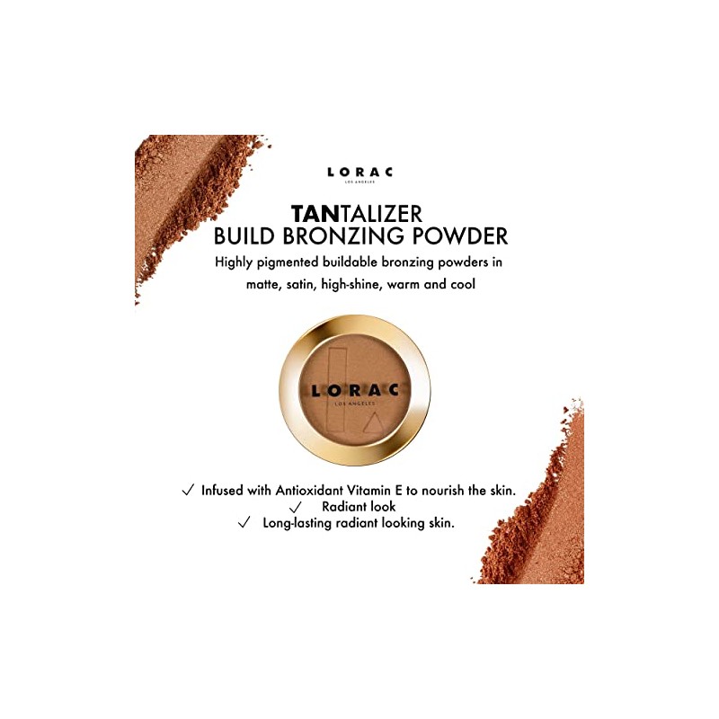 LORAC Tantalizer polvo bronceador para construir, bronceado medio, Sun Daze