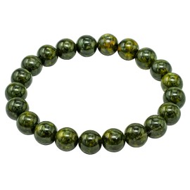 Amazing Gemstone Kambaba Jasper Bracelet, Gifts For Men & Women - Protection Healing Crystal - 8mm Gemstone Beaded Stretchable Bracelet, Pulseras Para Hombres Mujer Stocking Stuffers