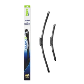 VALEO Silencio Wiper - VF972 - Powerful, Excellent Road View, Easy Installation - Original Flat Blades 650 mm/430 mm - Front - Set of 2 Wiper Blades - 577972