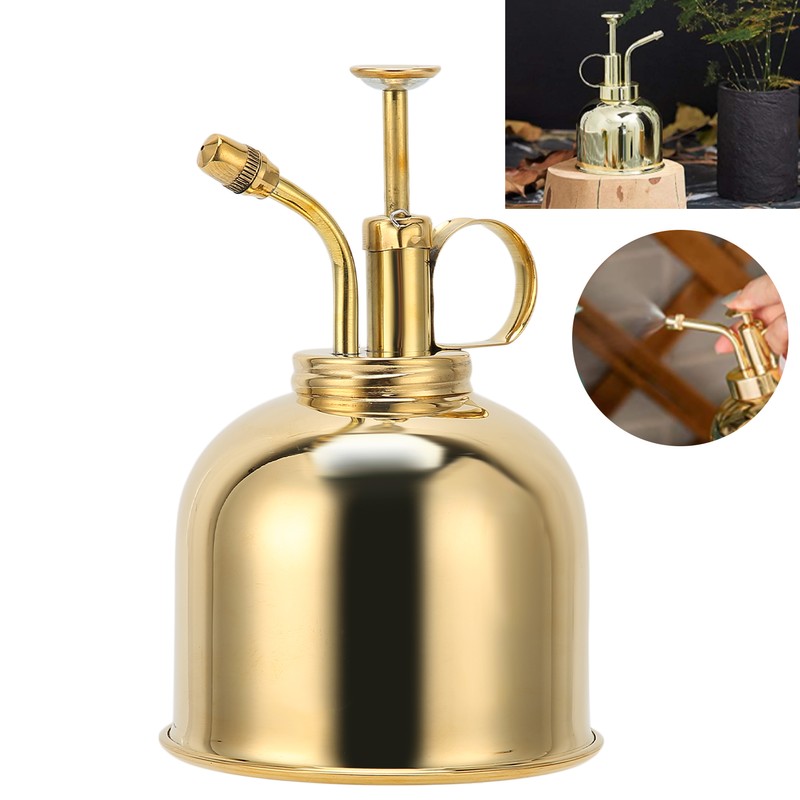 Professional Stainless Steel Watering Can with Top Pump for Succulent