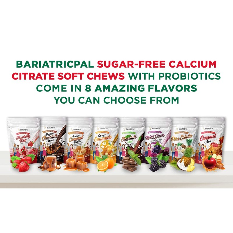 BariatricPal BariatricPal Sugar-Free Calcium Citrate Soft Chews 500mg with Probiotics