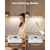 SURAIELEC Rechargeable Under Cabinet Light with Wall Switch, 3500mAh Under