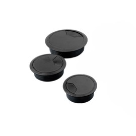 AIMALL 12PCS Plastic Desk Cord Cable Hole Cover Computer Desk Table Grommet Cable Tidy Surface Port Wire Hole Cover Plug Cap 50MM