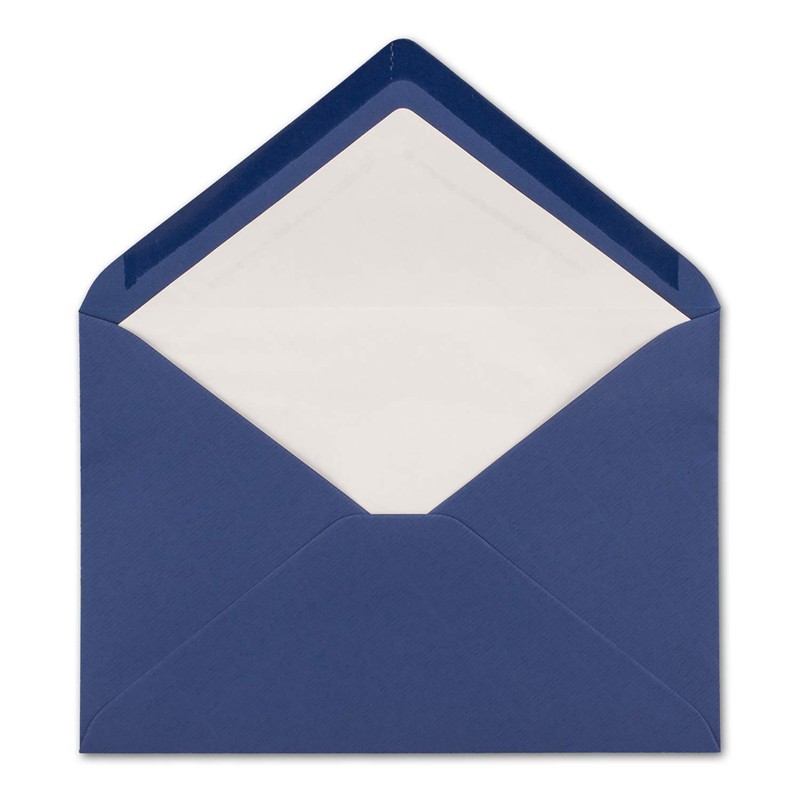 NEUSER PAPIER 75x Envelopes C5 - Dark Blue - lined