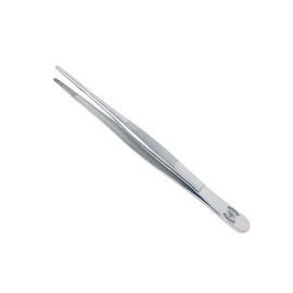 Scientific Labwares Stainless Steel General Application Lab Forceps with Straight Broad Strong Tips (6 in. (152 mm))