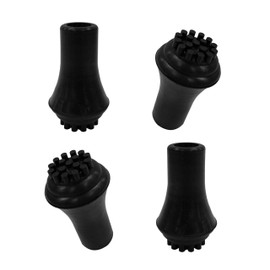 Replacement Trekking Pole Tips, Protectors Hiking Pole, Fits Most Standard Hiking Poles 3/8 inch Durable & Extra Stability, Black, 4 Count by RIANT WHEEL