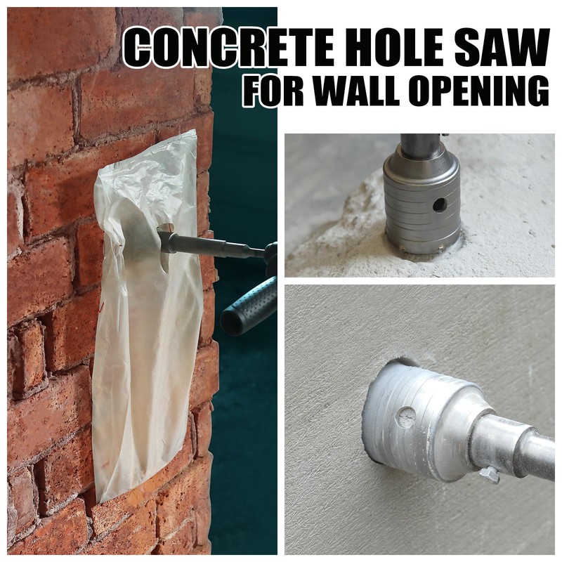 GRIXLEN 3 inch / 76mm Concrete Hole Saw with SDS