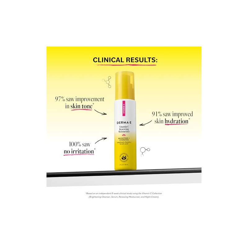 DERMA E Vitamin C Renewing Moisturizer with Probiotics and Rooibos,