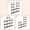HOOBRO DIY Ladder Shelf, 5-Tier Wooden Wall Mounted Bookshelf, Narrow
