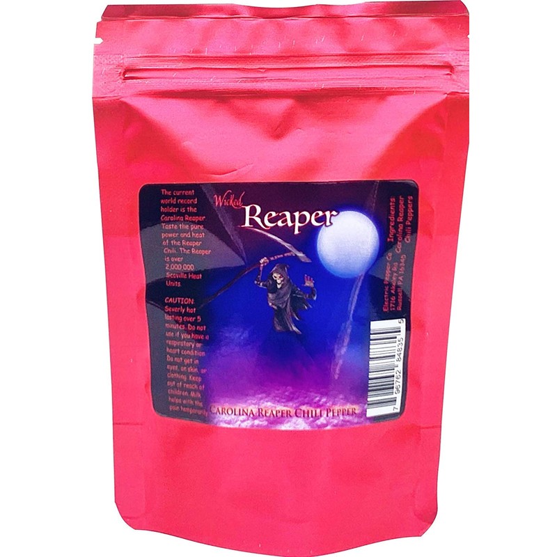 Wicked Reaper Carolina Reaper Peppers – Whole Dried Pods Gift,