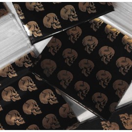 200-1.25" x 1.25" 125125 Skull Small Zipper Lock Baggies Craft Resealable Plastic Baggy 2 Mil Zipper Poly Bags