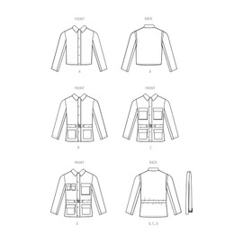 McCall's Men's Collared Jacket Sewing Pattern Kit, Design Code M8371, Sizes 44-46-48-50-52