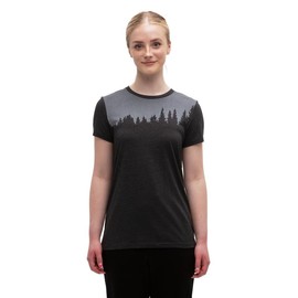 tentree Women's Juniper Graphic T-Shirt – Organic Cotton, Soft & Insulating, 4-Way Stretch for Flexibility, Regular Fit, Eco-Friendly & Sustainable, Everyday Wear - Meteorite Black Heather - XL