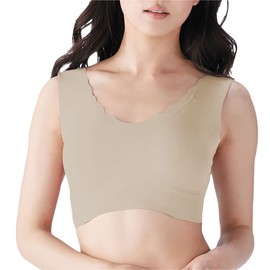 Gunze Kireilabo Women’s Bra, Wire-free, Completely Seamless, Crop Top, Cotton Blend