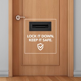 Durabox Through-the-Door Drop Box Deposit Safe 12 x 6 x 15" - Heavy Duty Steel Mailbox with Lock for Receiving Mail, Checks, Letters, Cash and more for Home, Office and Commercial Use (D500) (Black)