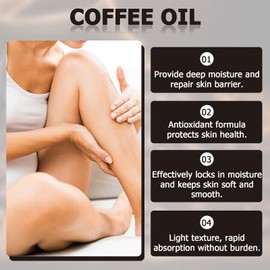 Coffee Oil, Essential Oil, Moisturising Pure Coffee Essential Oil, Firming Coffee Oil Against Wrinkles, Moisturising, Firming, Renewing, Firming Oil (10 ml)