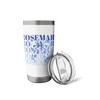 Coquette Custom ROSEMARY Blue French Bow Stainless Steel Insulated Tumbler