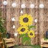 Large Flower Stencils for Wood Fence Sunflower Stencil for Painting